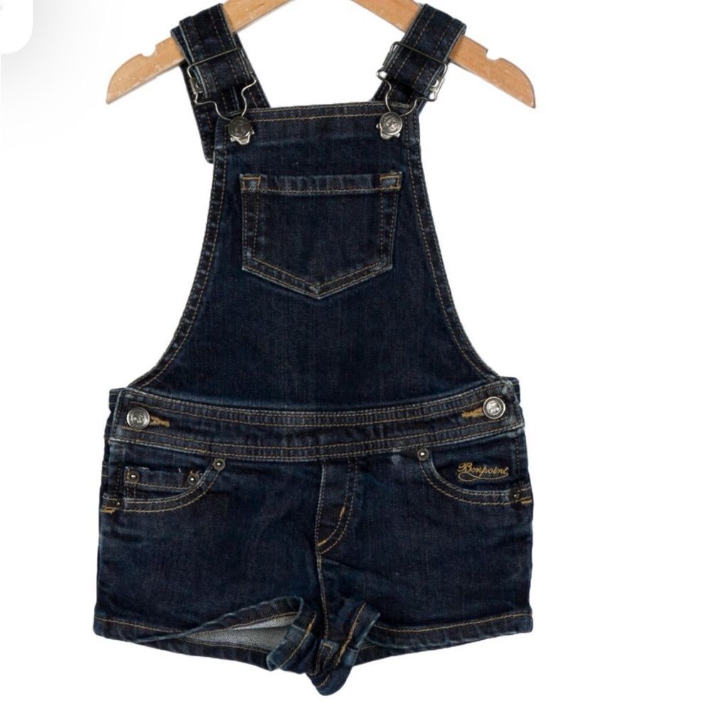 Bonpoint denim shirt overals size 4t